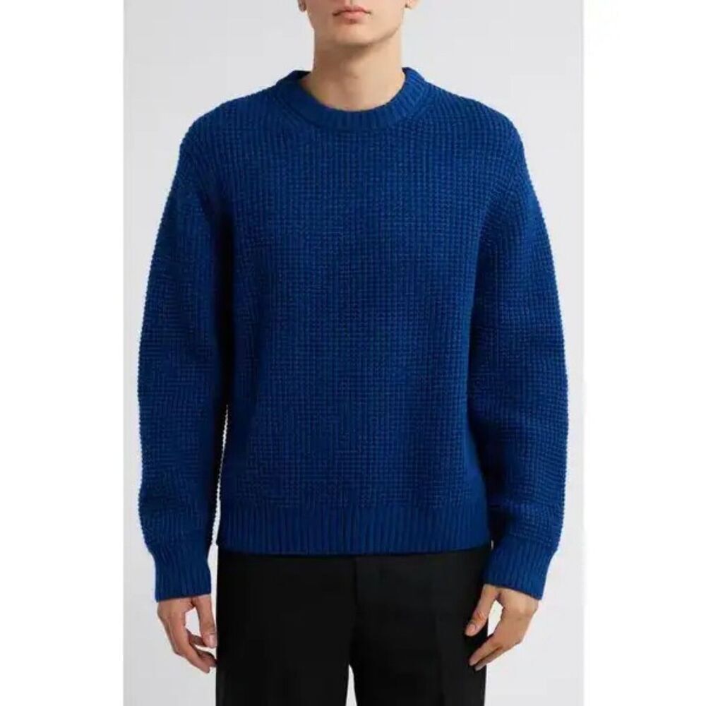Wax London Wilde crewneck sweater Nylon Alpaca Wool Blend Blue S